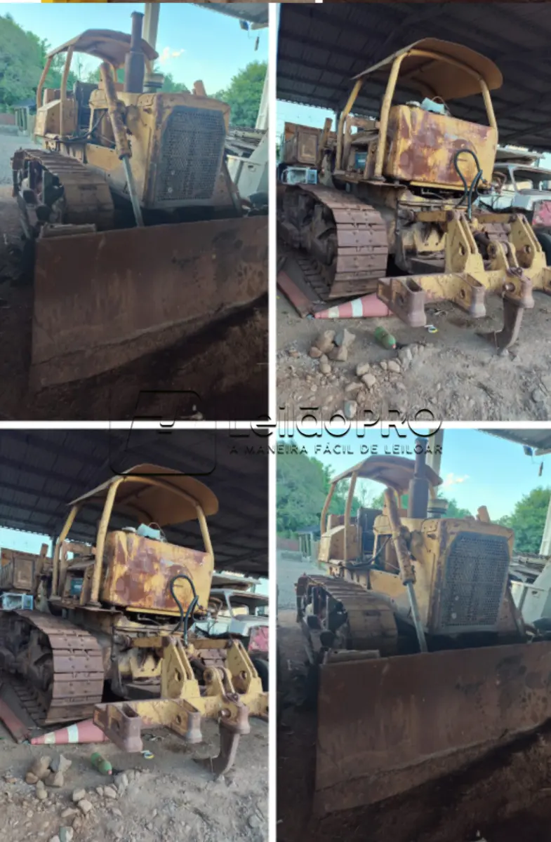 LOTE 014 - Trator esteira Caterpillar D-6 ano 1990 cor amarela, cod. patrimônio 30957, em funcionamento