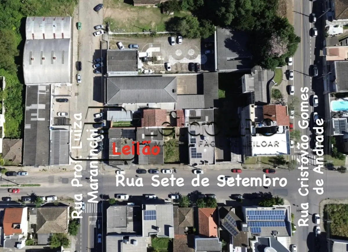 LOTE 001 - Cessão de direitos aquisitivos sobre o imóvel  Comercial na Rua Sete de Setembro nº 727, esquina com a Rua Professora Luiza Maraninche com 412,50m2 no centro de Camaquã/RS