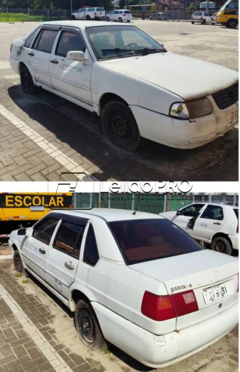 LOTE 002 - Um veiculo Santana, cor branca, ano/modelo 2000.