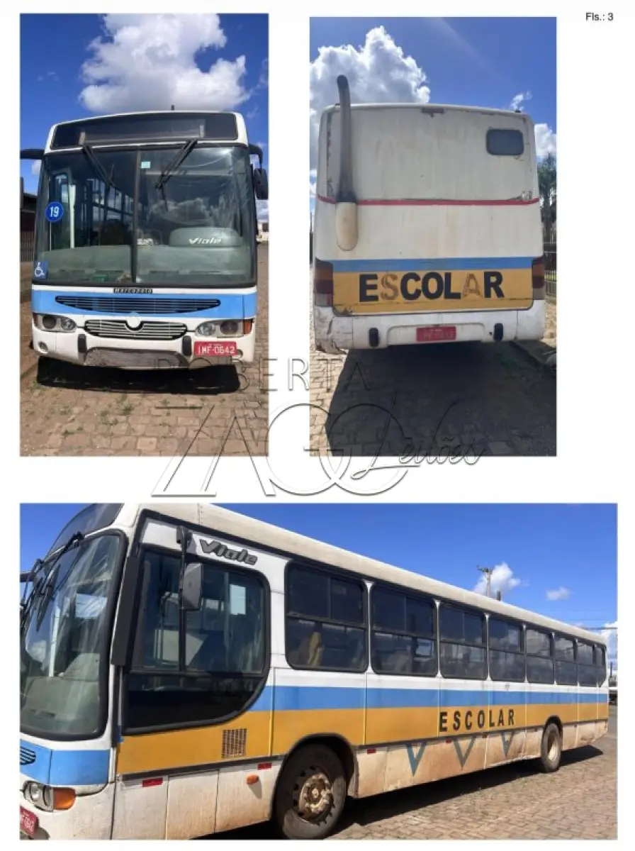 LOTE 015 - Um veículo ônibus M. Benz / M. Polo Viale U, placas IMF0642, ano 2004/2004, capacidade para 42 pessoas.