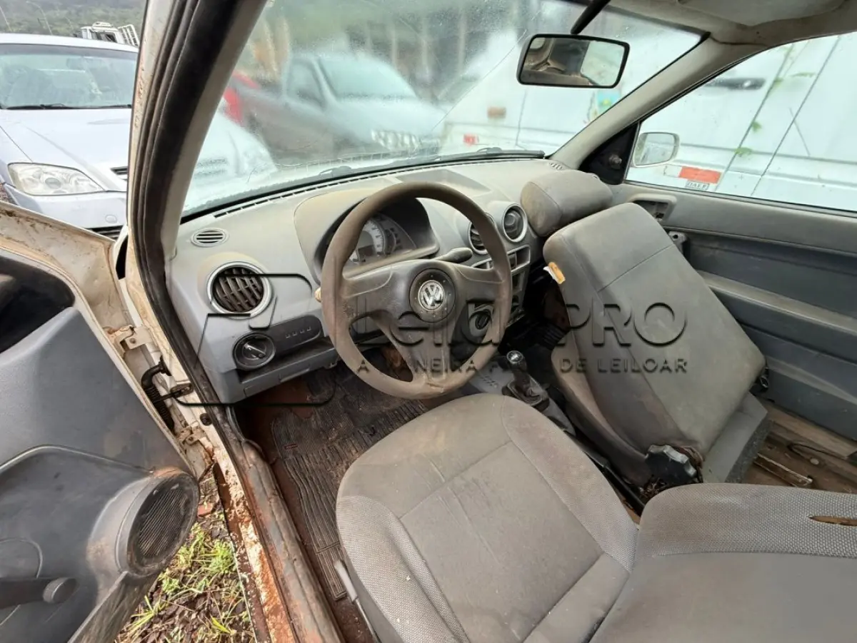 LOTE 011 - VW GOL 1.0 GIV,  2 PORTAS, ALCOOL/GASOLINA, BRANCA, ANO 2009/2010.