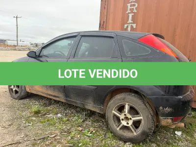 LOTE 001 - Veículo FORD FOCUS 1.8L HA, Cor Preta, Ano/Modelo 2002/2003.