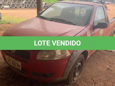LOTE 002 - Camionete Fiat Strada Working CS, Ano/Modelo 2013/2014, Vermelha