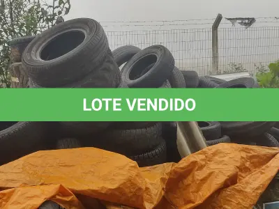 LOTE 007 - Pneus diversos sucatas, aro 13,14,16,17, 22,5. Contém pneus de retroescavadeira diversos.
