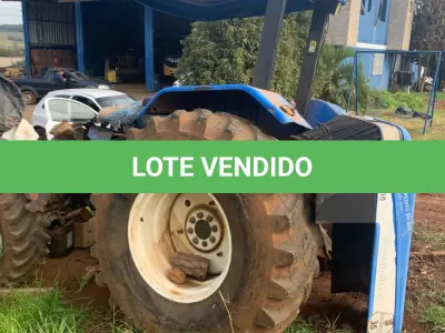 LOTE 009 - Trator Agrícola New Holland - Modelo 7630 - 4X4 - Ano/Modelo: 2009/2010 - Cor: Azul - Combustível: Diesel