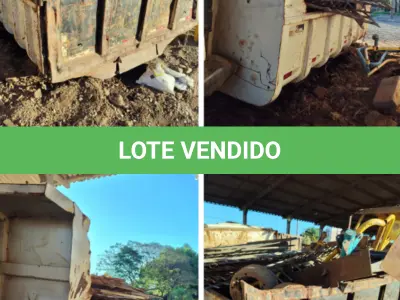 LOTE 020 - Caçamba 6 metros Cúbicos, mais ferragens que está em cima