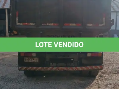 LOTE 001 - Caminhão Ford preto, modelo CARGO 2429, 2012/2013, carroceria basculante preta.