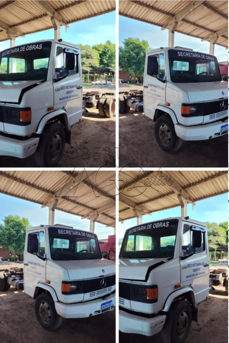 LOTE 009 - Caminhão Mercades Benz 709, cor branca, ano/modelo 1991/1991