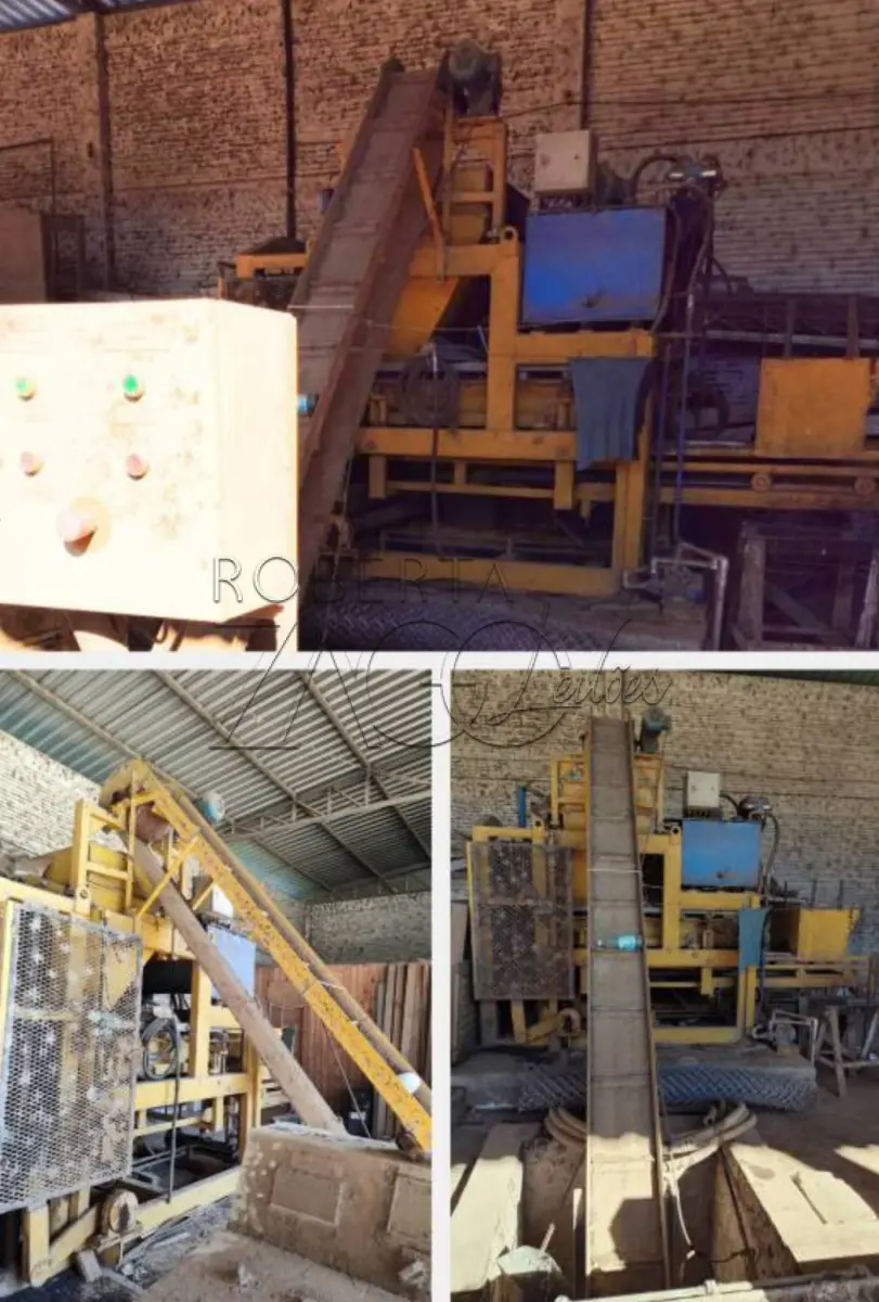 LOTE 015 - Maquina de confeccionar Bloquetes, Codigo de patrimonio 31839, em funcionamento .