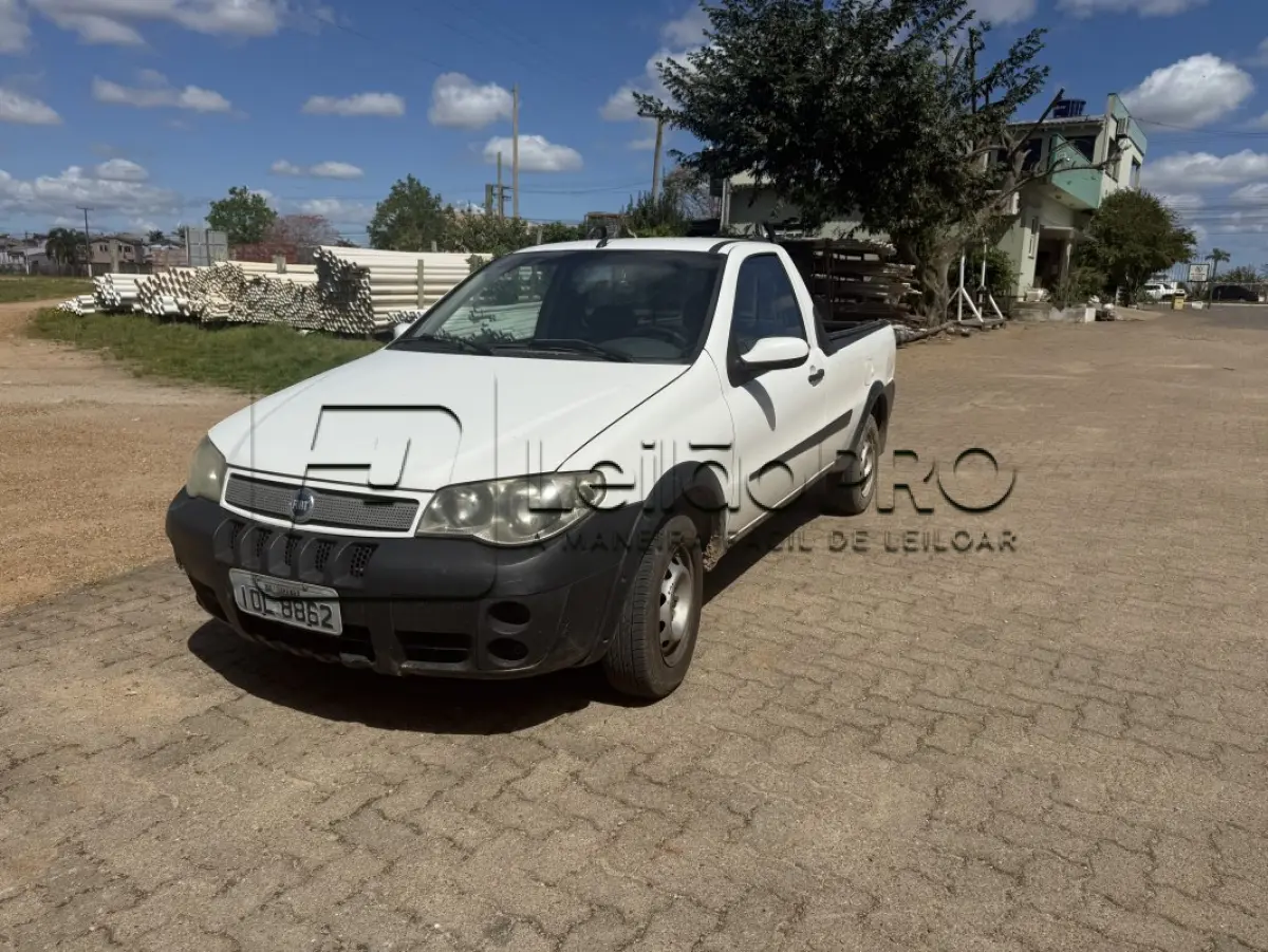 LOTE 001 - FIAT STRADA FIRE FLEX, ANO/MODELO 2008, COR: BRANCA