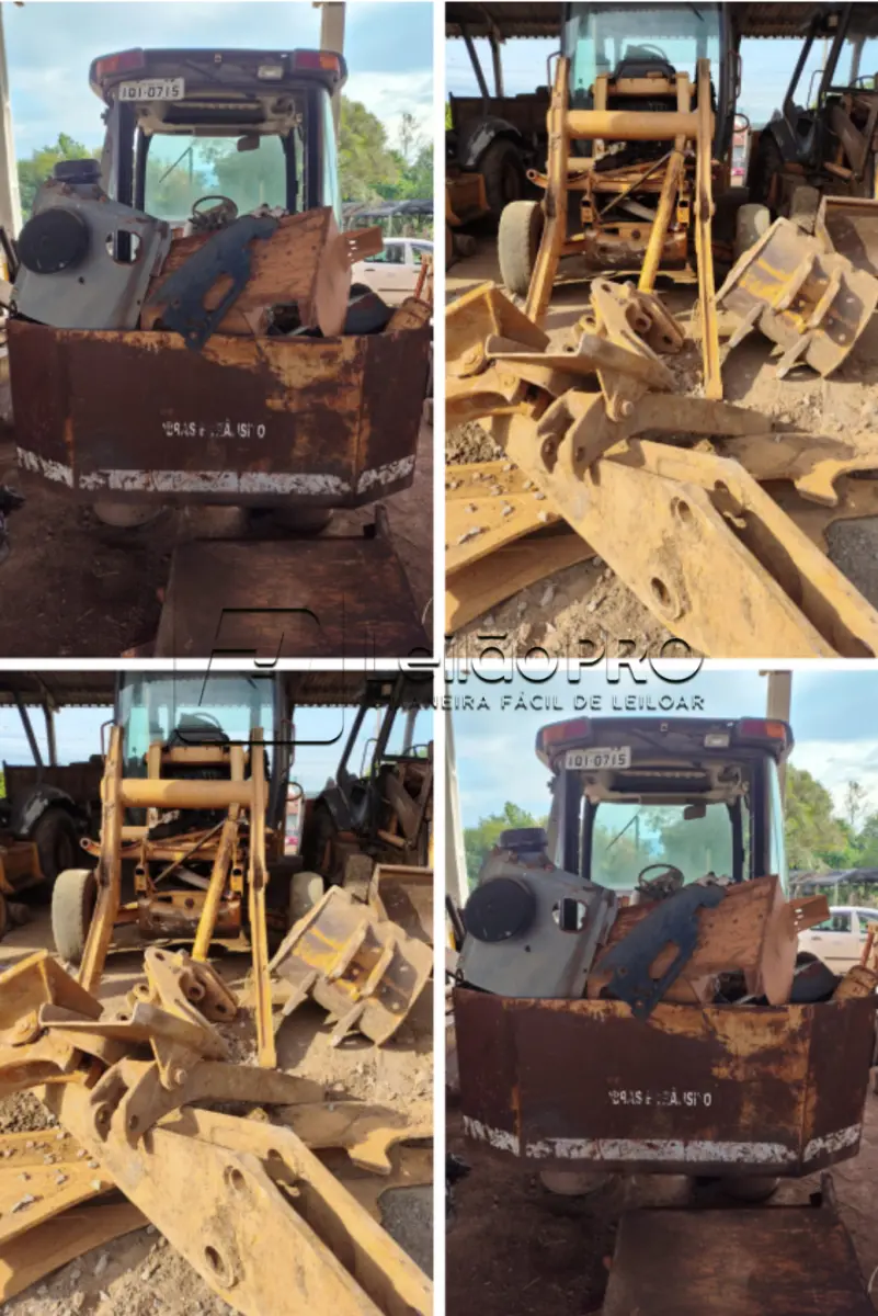 LOTE 012 - Retroescavadeira Caseottomaq 580 L2 ano 2009 – Chassi N9AH15422 - Cor amarela, removido a lança, cod. patrim. 30962