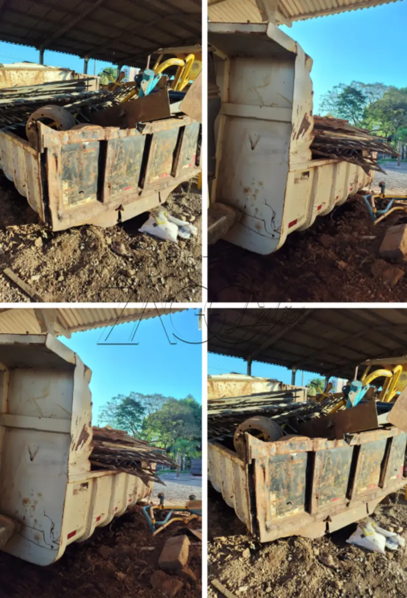 LOTE 020 - Caçamba 6 metros Cúbicos, mais ferragens que está em cima