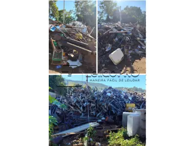 LOTE 005 - Lote de sucata metálica.